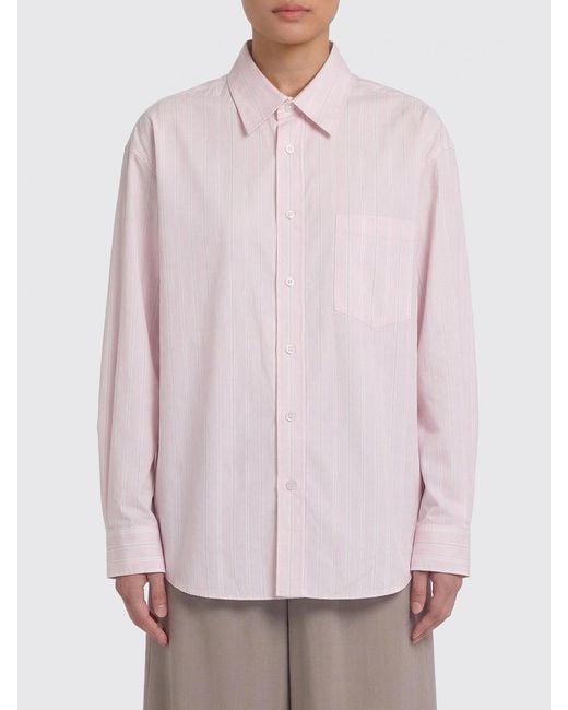 DUNST Pink Classic Striped Cotton Shirt