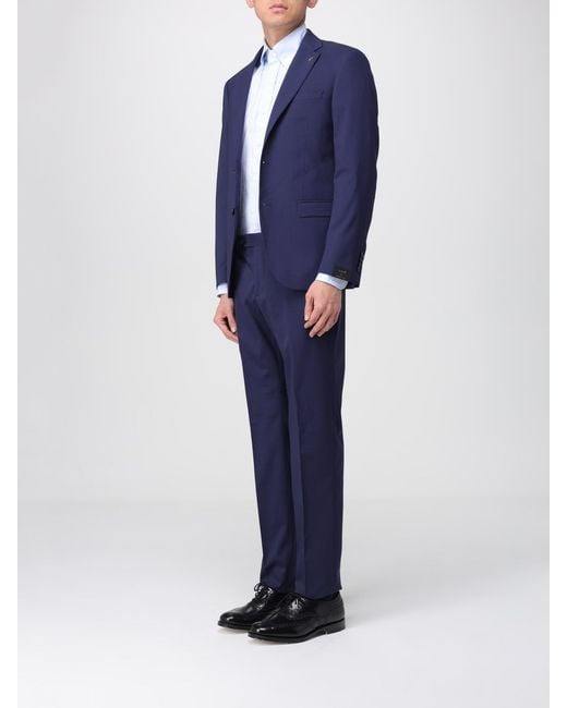 Manuel Ritz Blue Single-Breasted Suit for men