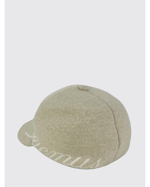 Jacquemus White Jacquard Logo Wool And Cashmere Blend Baseball Cap for men