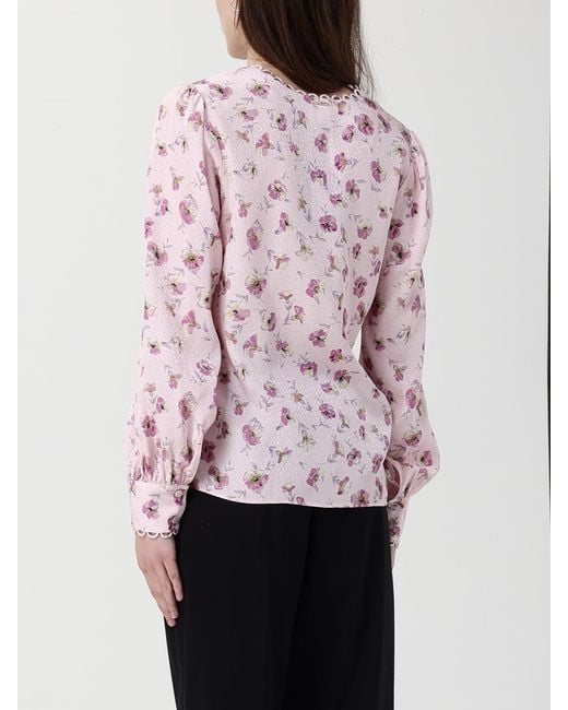 Twinset Pink Floral Viscose Blouse
