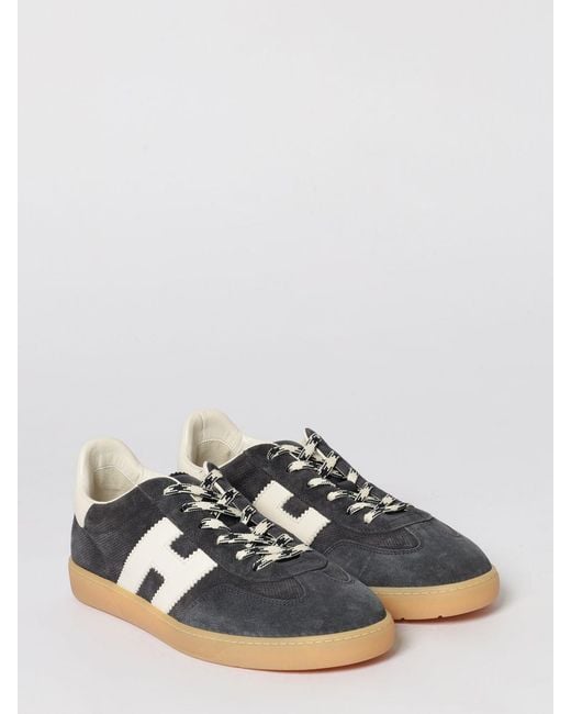 Hogan White Cool Suede Sneakers for men