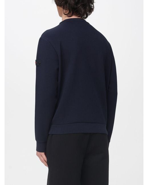 Peuterey Blue Cotton Blend Crew-Neck Sweatshirt for men