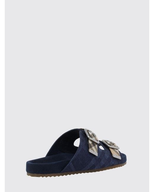 Burberry White Check Embossed Suede Urchin Sandal for men