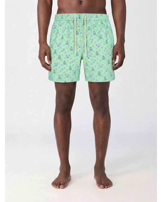 Mc2 Saint Barth Green Printed Boxer Swim Trunks for men