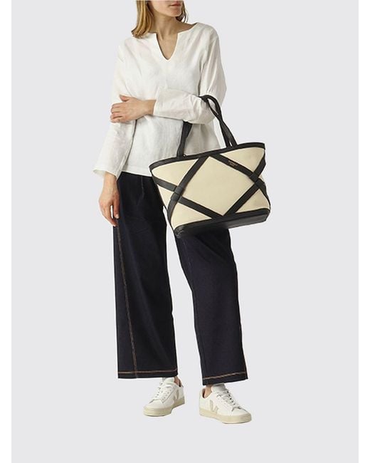 Twinset Natural Cotton Canvas Bag