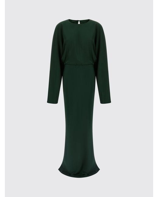 Norma Kamali Green Long Satin Dress
