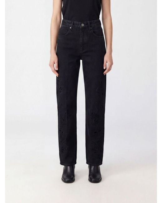 Farm Rio Blue Cotton Denim Jeans