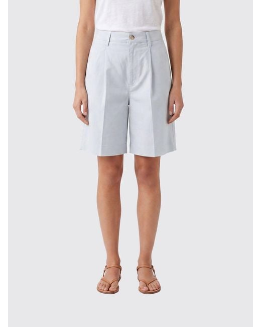 Woolrich Blue Linen Blend Shorts