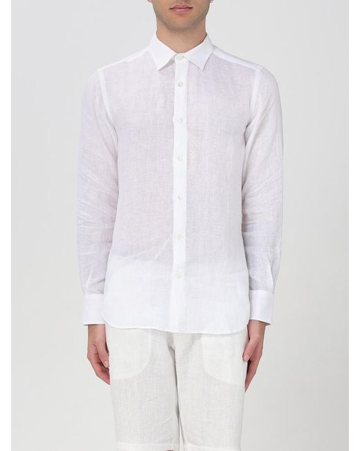 Kampos White Classic Linen Shirt for men