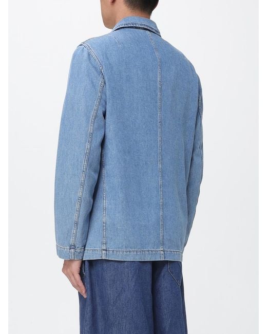 Dries Van Noten Blue Shirt Jacket for men