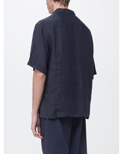 Barena Blue Mola Linen Shirt for men