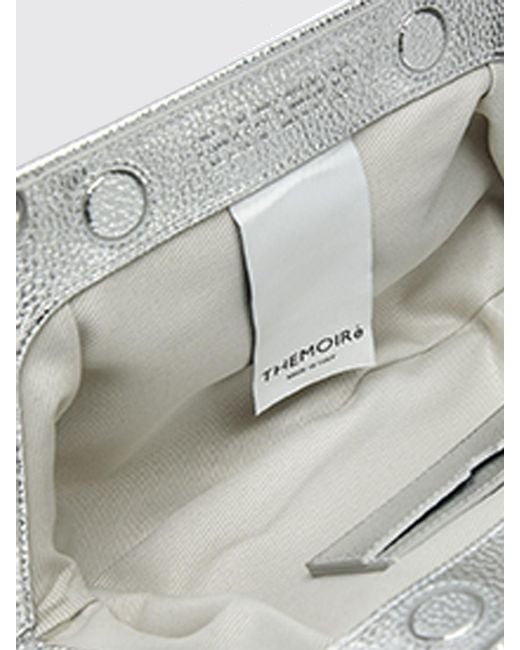 THEMOIRÈ White Themoir&Egrave Bios Laminated Vegan Leather Clutch