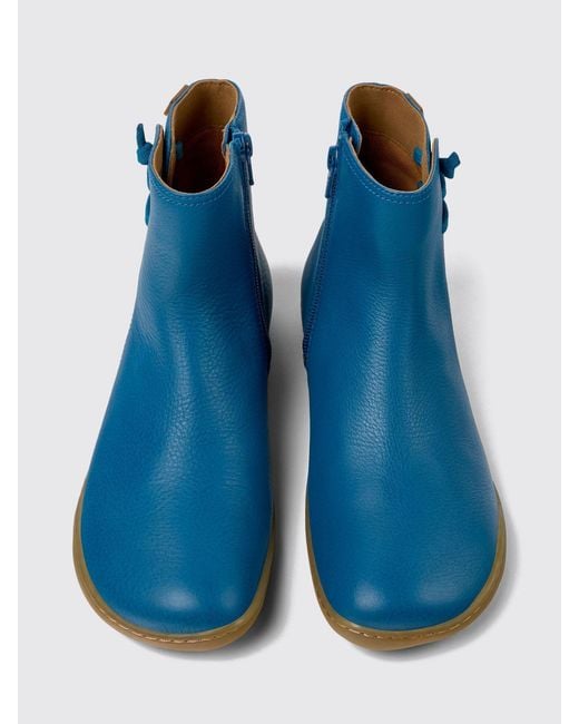 Camper Blue Flat Ankle Boot