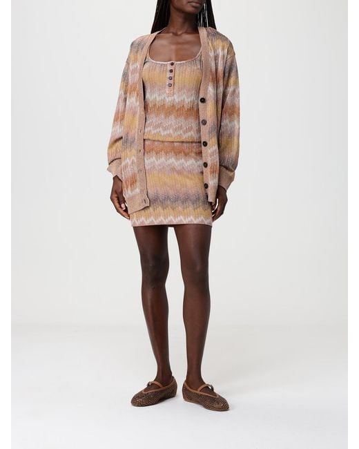 Missoni Brown Zig Zag Lurex Viscose Top