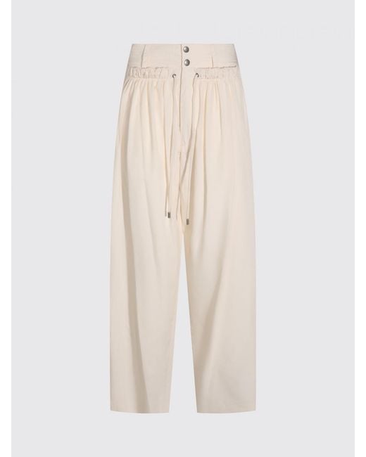 Isabel Marant Pink High-Waisted Wide-Leg Trousers With Drawstring