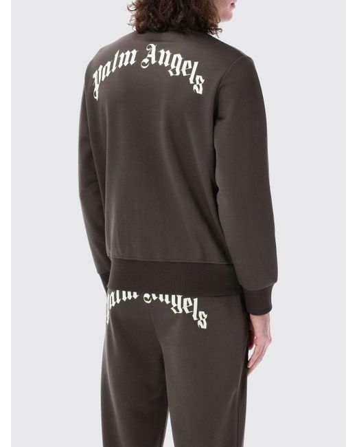 Felpa Con Zip di Palm Angels in Gray da Uomo