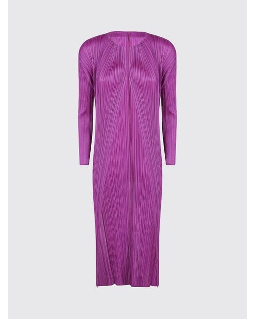 Pleats Please Issey Miyake Purple Coat