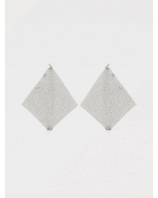 Rabanne White Brass Earrings