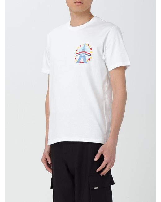 T-shirt in cotone con stampa logo di KENZO in White da Uomo