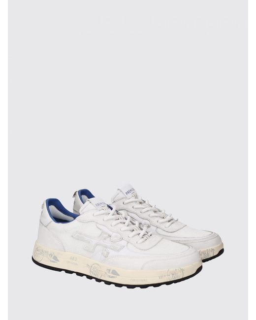 Premiata White Nous Low-Top Sneakers for men