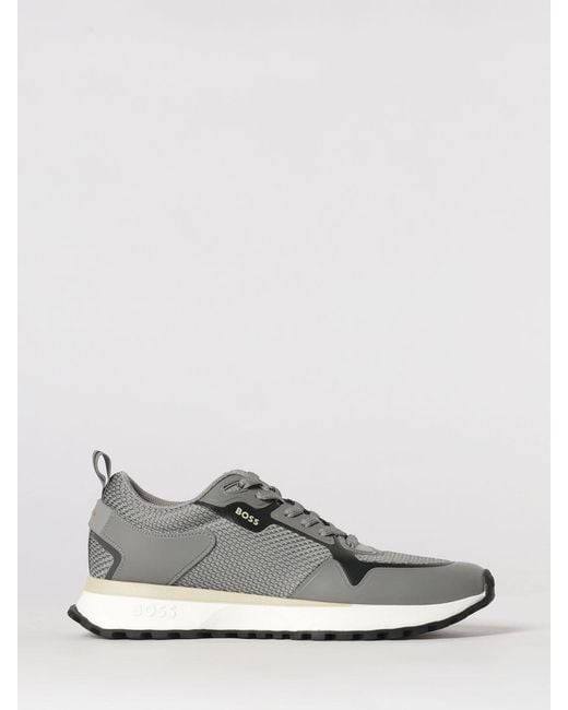 Boss White Mesh And Rubber Sneakers for men