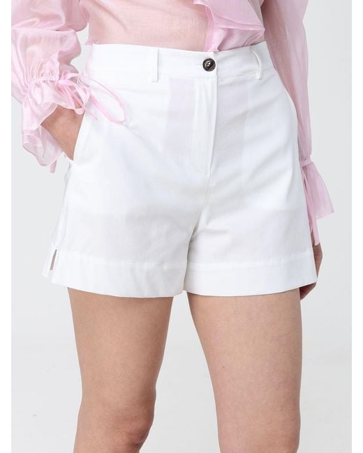 Hanita White Twill Chino Shorts