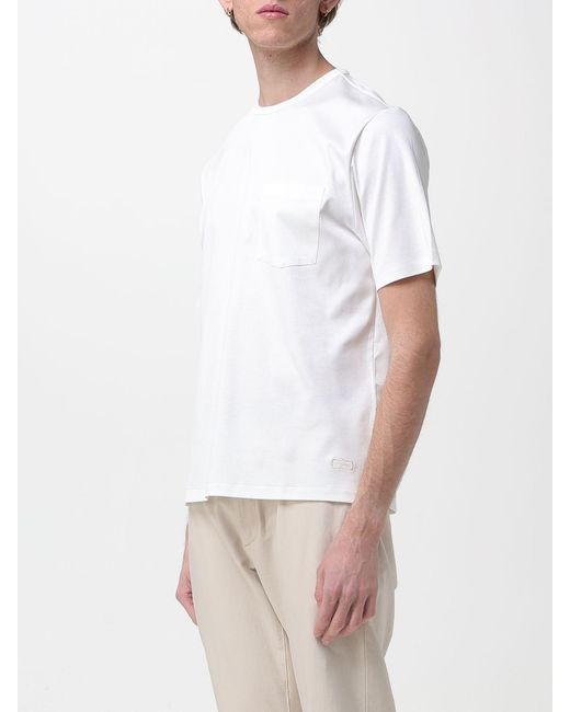 Agnona Rundhals-T-Shirt Aus Baumwolle in White für Herren