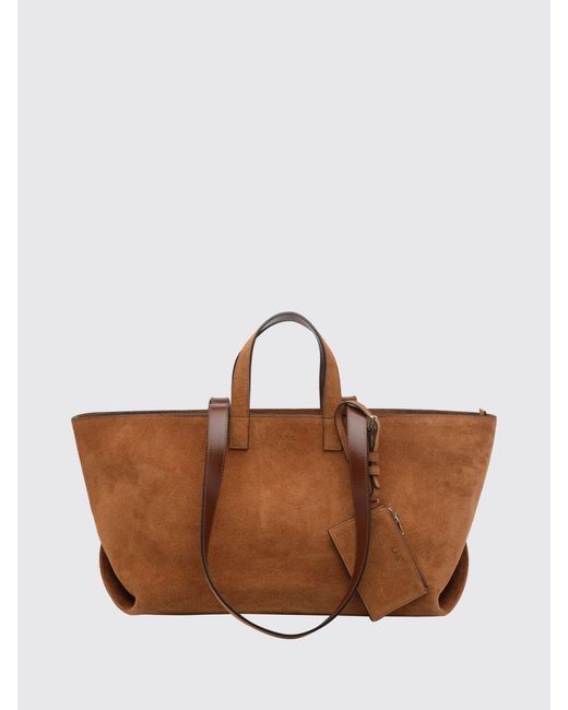 A.P.C. Brown Le Drummer Large Suede Tote Bag With Four Handles