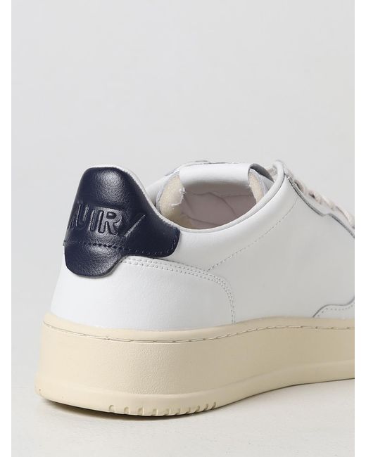 Autry White Medalist Low Leather Sneakers for men