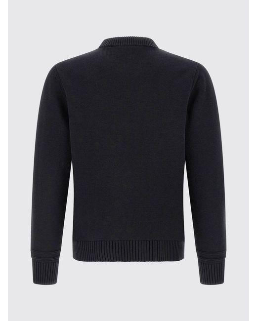 Gucci Black Cotton And Wool Crewneck Pullover for men