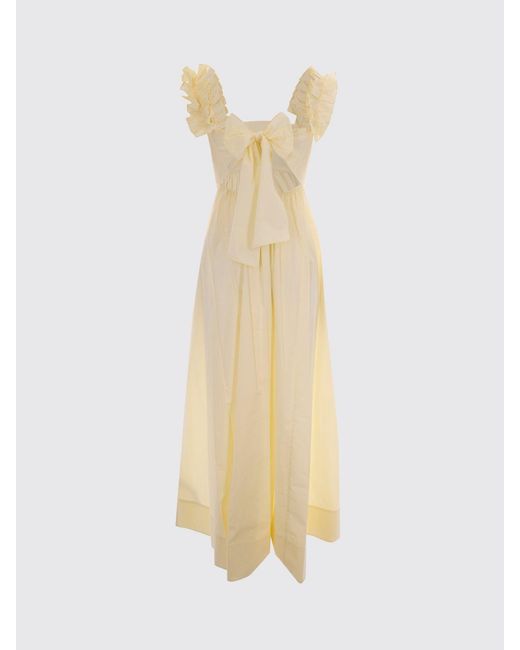 Liu Jo White Cotton Midi Dress