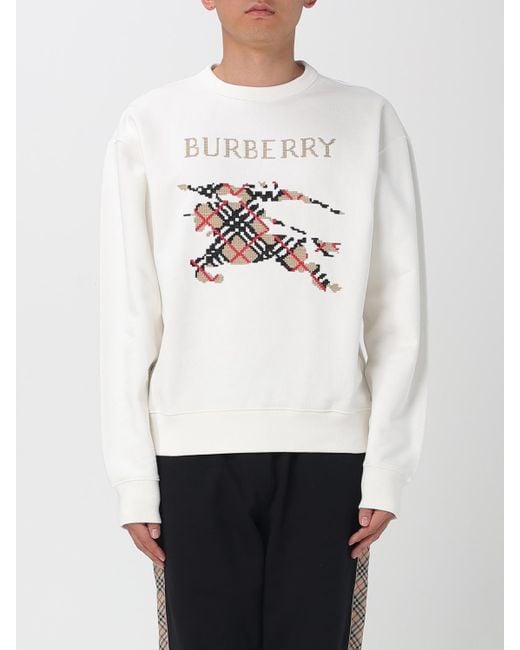 Giglio Burberry Sweater White BURBERRY: Sweater Men White Burberry
