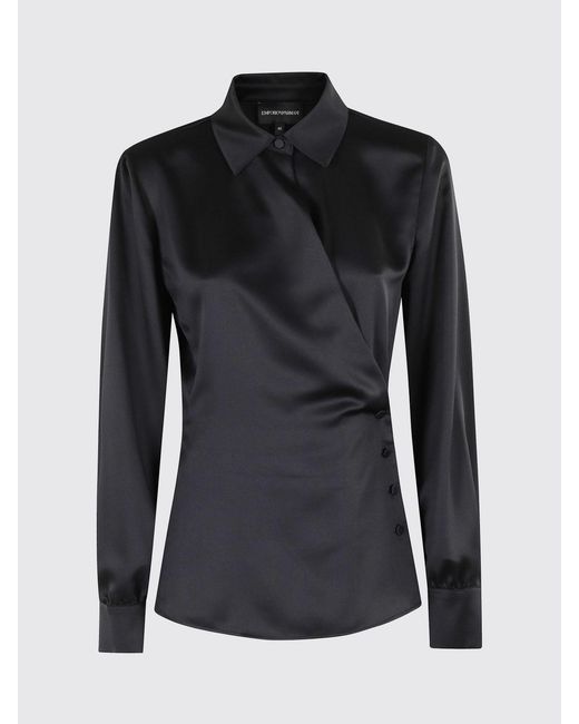 Camicia Di Raso di Emporio Armani in Black