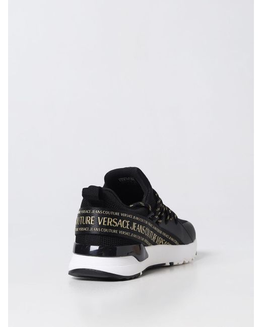 Versace Black Sneakers In Mesh