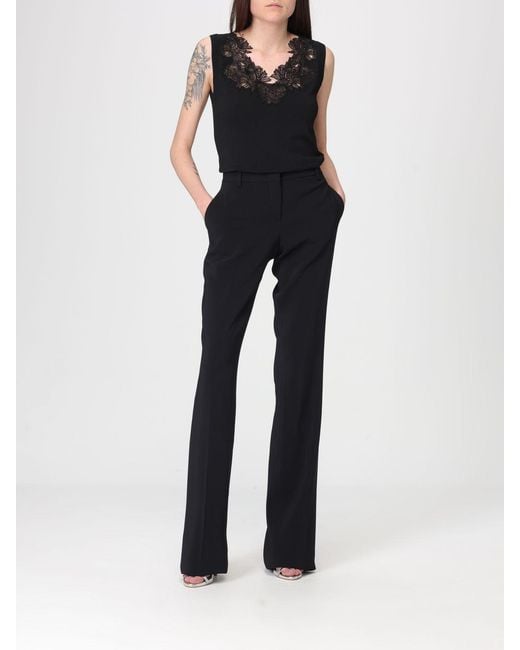 Ermanno Scervino Black Stretch Viscose Sleeveless Top