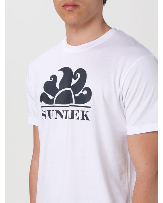 T-shirt in cotone di Sundek in White da Uomo