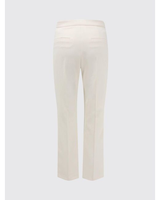 Elisabetta Franchi White Slim-Fit Cropped Crêpe Trousers