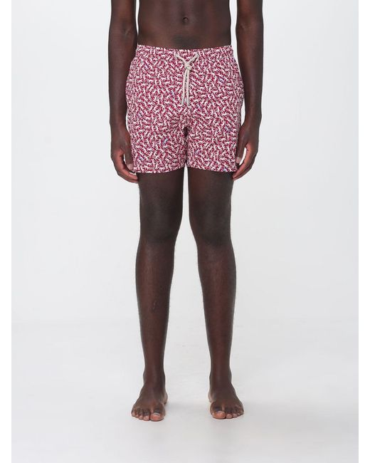 Mc2 Saint Barth Red Printed Swimsuit for men