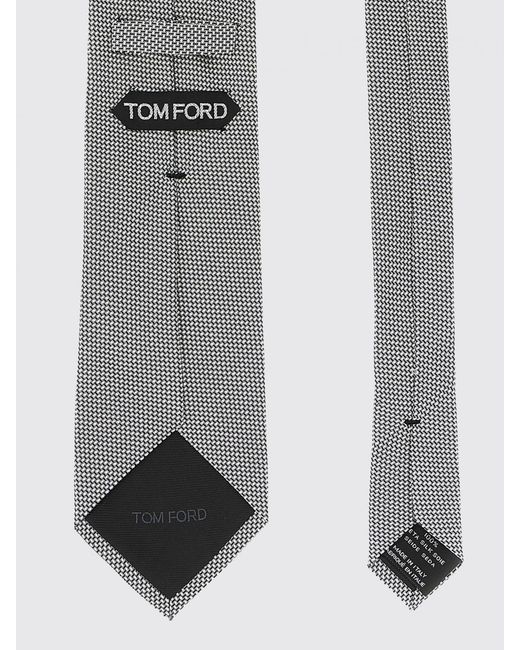 Tom Ford White Jacquard Silk Tie for men