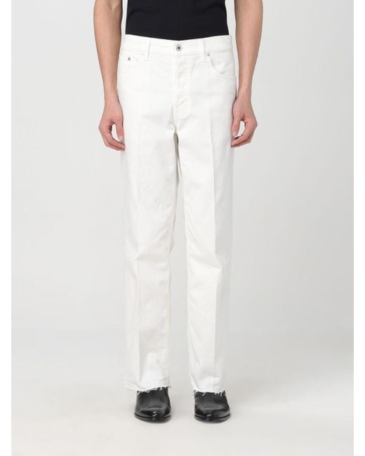 Jeans in denim con logo di Lanvin in White da Uomo