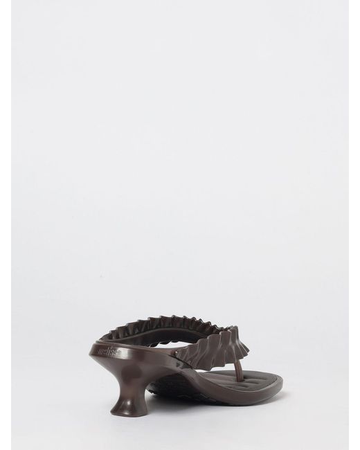 Melissa X Ganni Multicolor Ruched Pvc Thong Sandals With Low Heel
