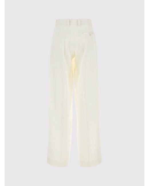Stella McCartney White Tailored Satin Pants
