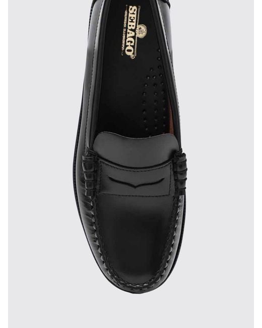 Sebago White Classic Dan Brushed Leather Loafers