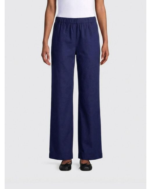 Liviana Conti Blue Julian Cotton Trousers