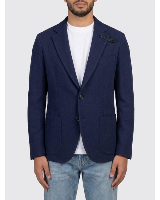 Brioni Blue Single Breasted Blazer for men