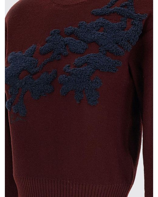 Erdem Red Relaxed Fit Crewneck Jumper