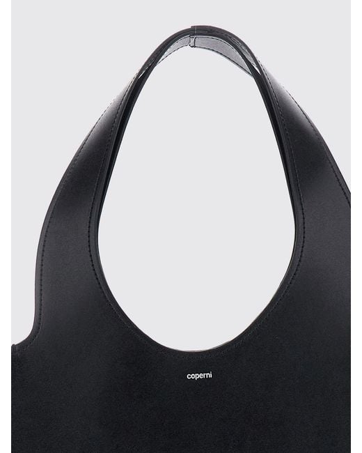 Coperni Black Heart Smooth Leather Heart-Shaped Shoulder Bag With Double Handle