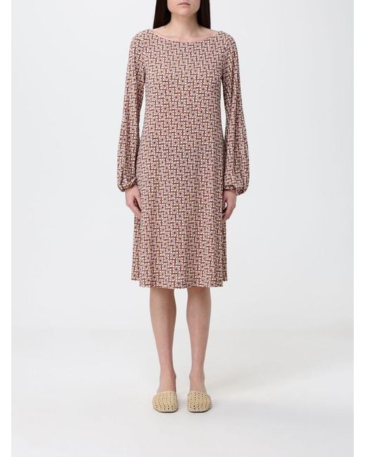 Maliparmi Pink Mini Mouliné Viscose Jersey Dress