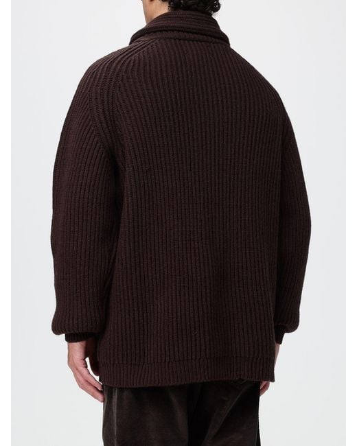 Filson Black Button-Up Shawl Collar Wool Cardigan With Dropped Shoulders for men