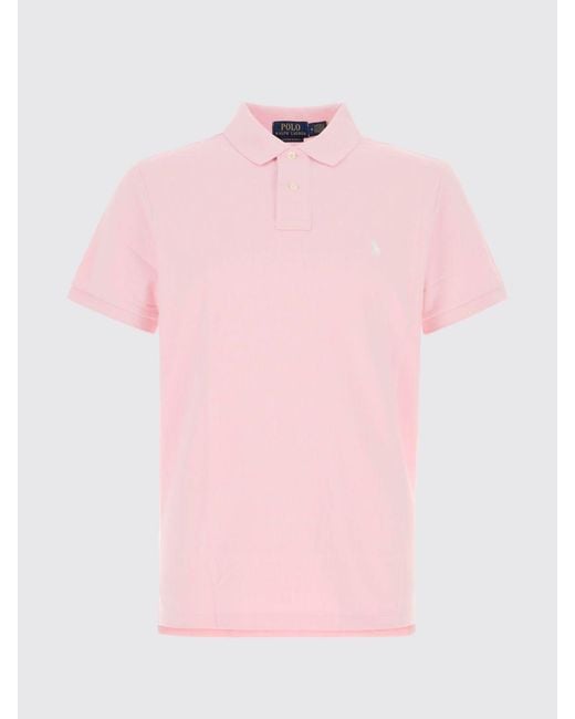 Polo Ralph Lauren Red Cotton Polo Shirt With Pony Logo for men